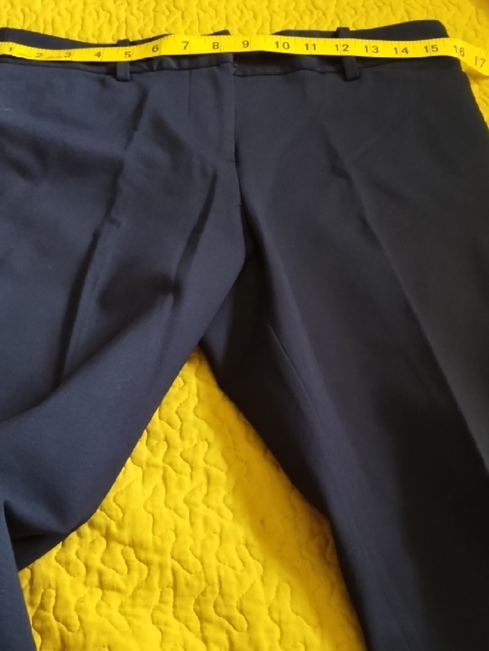 Liz Claiborne Navy Cropped Tailored Ankle Pants - Picture 9 of 12